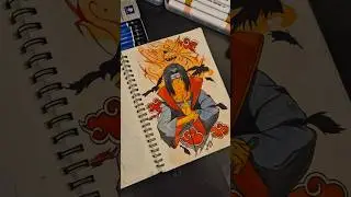 The Legend of Itachi Uchiha 🖤 | Naruto Anime Fanart | My 48th Art Challenge 🎨🔥 #shorts #artchallenge