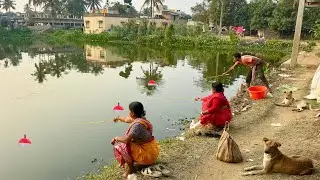 Fishing Video || Traditional two fisherman is fishing in the village pond || Amazing hook fishing