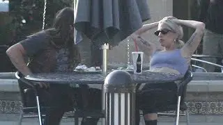 Lady Gaga Meets Long-Haired Rocker In Malibu