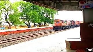 Powerful Wdg 3a pulls container Freight train @railzone5506