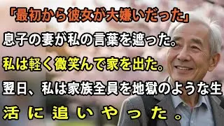 「初日からお義母さんが嫌いだった」夕食の席で息子嫁の絶縁宣言。その夜、私は静かに微笑み家を出た。翌日に繰り出した”意外な一手”で家族全員地獄に突き落としてやりました【シニアライフ】【60代以上