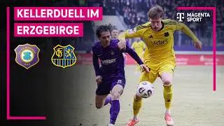 FC Erzgebirge Aue - 1. FC Saarbr&uuml;cken, Highlights mit Live-Kommentar | 3. Liga | MAGENTA SPORT