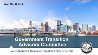 Government Transition Advisory Committee, meeting #29 March 12, 2025