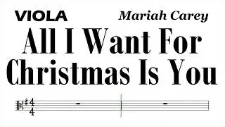 ALL I WANT FOR CHRISTMAS IS YOU Viola Sheet Music Backing Track Play Along Partitura