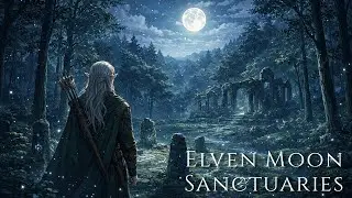 Elven Moon Sanctuaries 🌙 Calm Fantasy Ambient Music | Elderwood Echoes