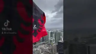 #albania #flag #paris #ladefense