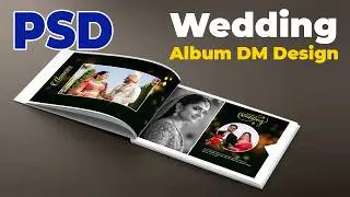 let's make a wedding album dm design in photoshop | #photoshop #tutorial #albumdesign #psd