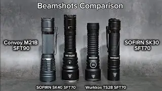 Сравнение Beamshots &mdash; Convoy M21B SFT-90 против SOFIRN SK40 против Wurkkos TS28 против SOFIRN SK30