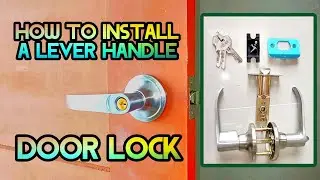 HOW TO INSTALL A LEVER HANDLE DOOR LOCK #diy #doorlock