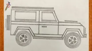 Learn how to draw a jeep vehicle very easy and quick step by step