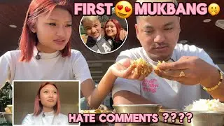 FIRST MUKBANG TOGETHER 👫🤍 || DEALING WITH HATE COMMENTS :( ||