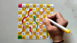 How to make snake and ladder drawing//easy way to draw snake and ladder // game drawing