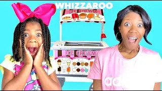 Sparkle and Mom pretend play selling ice cream