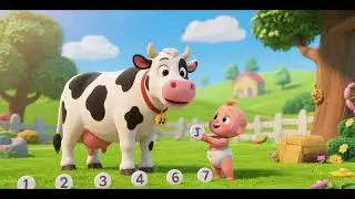 JJ Helps Baby Cow Count One by One 🧒🐮 | Numbers Song