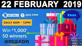 Amazon Quiz Answers Today || Win ₹ 1000 Pay Balance || 22 February 2019