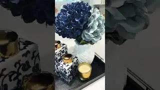 Blue, White and Gold Fall Home Decor Inspiration