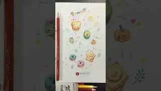 drawing cute food with Mont Marte colored pencils [part 2]