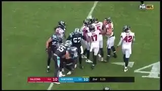 Matt Bosher HUGE HIT (kickers can hit too)