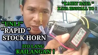 Paano gawing rapid horn ang stock na busina ng motor！