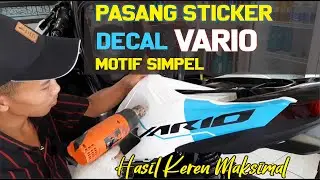 Pasang Sticker decal Vario motif simple hasil keren maksimal