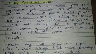Partly Agricultural Income/Expl/Which part agricultural Income and which non agricultural Income.