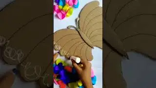🦋🦋cardboard se kya bn gya.. /cardboardcraft#butterflycrafts #butterfly #cardboard #craftdeas