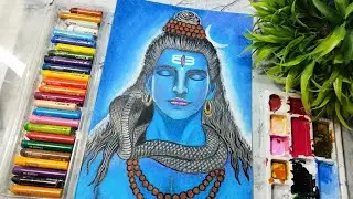 Lord Shiva Drawing With Oil Pastel, 😍 Mahadev Drawing Tutorial, Final Part