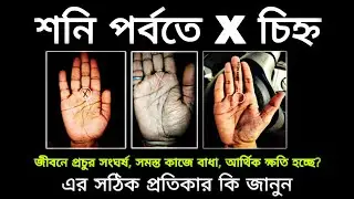 শনি পর্বতে X চিহ্ন|cross on saturn mount|shani parvat cross remedies|how to read your own hand