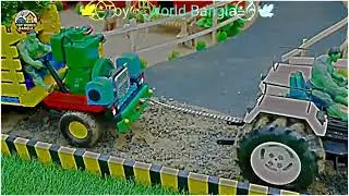Toy Tempo Rescue Story | Broken Road Accident & Tractor Help 🚜🚧