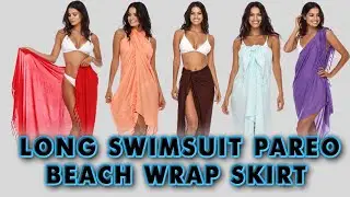 Sarong Wraps For Women Long Swimsuit Pareo Beach Wrap #skirt  With Coconut Clip
