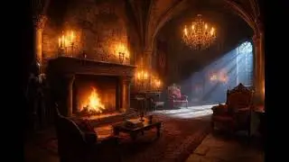Medieval Castle Fireplace 🔥 Cozy Fire Ambience for Relaxation & Sleep