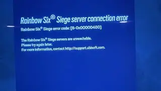 fix rainbow six siege server connection error 8-0x00000480 | rainbow six siege error code 8-0x ps5