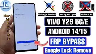 VIVO Y29 5G FRP BYPASS ANDROID/15 google account remove #vivo#frp#mobile#google