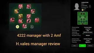 H.VALES MANAGER SQUAD BUILDING | 4222 MANAGER WITH 2 AMF | PES 2021|