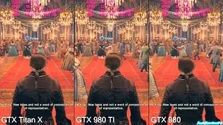 Assassin's Creed Unity Pc GTX Titan X Vs GTX 980 TI Vs GTX 980 Frame Rate Comparison