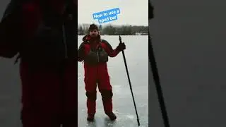 How to use a Spud bar #icefishing