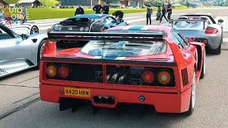 UNIQUE Street Legal Ferrari F40 LM driving in the Swiss Alps