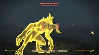 Fallout 4 - Getting Manhandled in Powersuit by a Deathclaw Matriarch (Nuka World DLC)