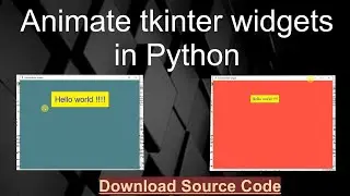 How to animate tkinter widgets in python?