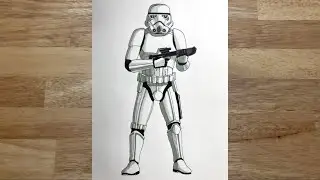 How to draw Stormtrooper (full body)