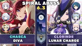 Spiral Abyss 6.3 | Chasca C0R0, Clorinde Lunar Charge | Floor 12 | Genshin Impact