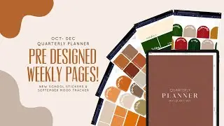 Quarterly planner with weekly Pre-designed pages & new mood tracker and stickers! 🥰