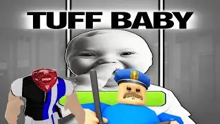 PRIS&Atilde;O DO BARRY Tem um novo guarda policial no ROBLOX ESCAPE! Obby Tuff Baby prison run