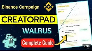 Walrus Binance CREATOR PAD Earning Campaign | Full Method + Live Task 🚀