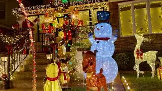 Christmas lights NYC Brooklyn | Dyker Heights | 4K video