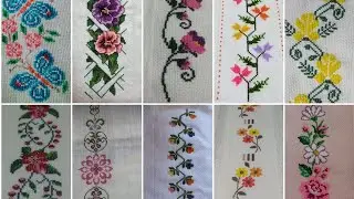 dusuti chadar new border design/cross stitch border designs with graphs/counted cross stitch borders