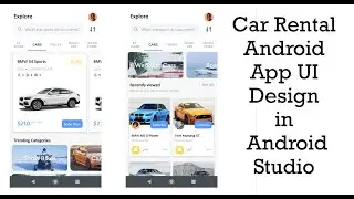 Car Rental Android App UI Design in Android Studio