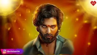 Pushpa  Digital Smudge Painting | Allu Arjun | Photoshop Tutorial | artinheart96