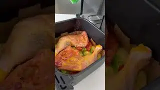 Asado de pollo con patatas y verduras en Cosori Dual Blaze #freidoradeaire #airfryer #cosori