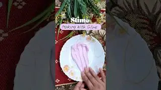 Slime Making With Glue || How To Make Slime At Home 🏡 #diy #shortfeed #viralvideo #2025shorts